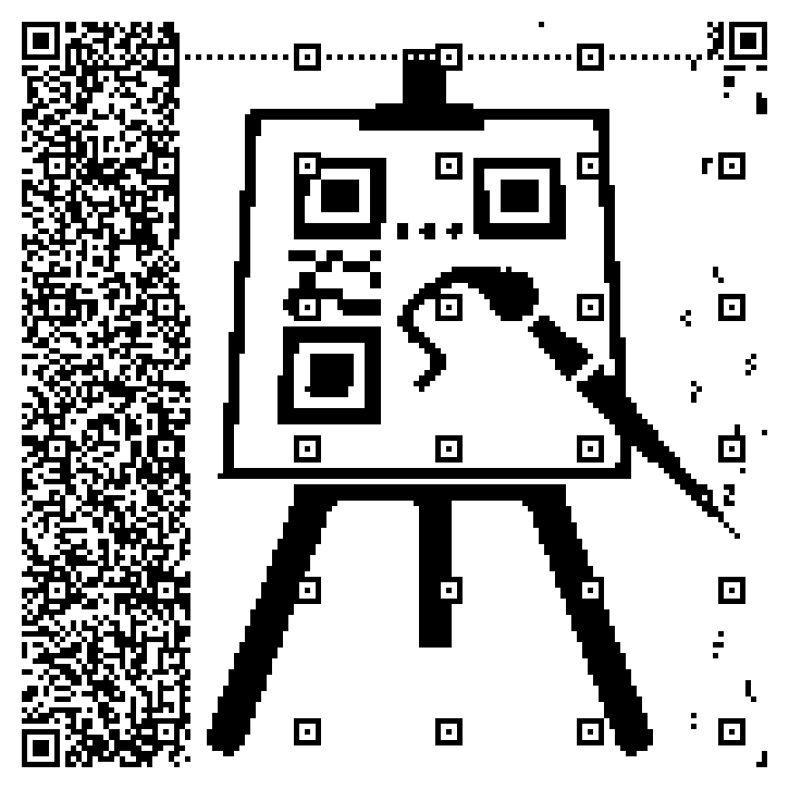 A QR code with the design in it