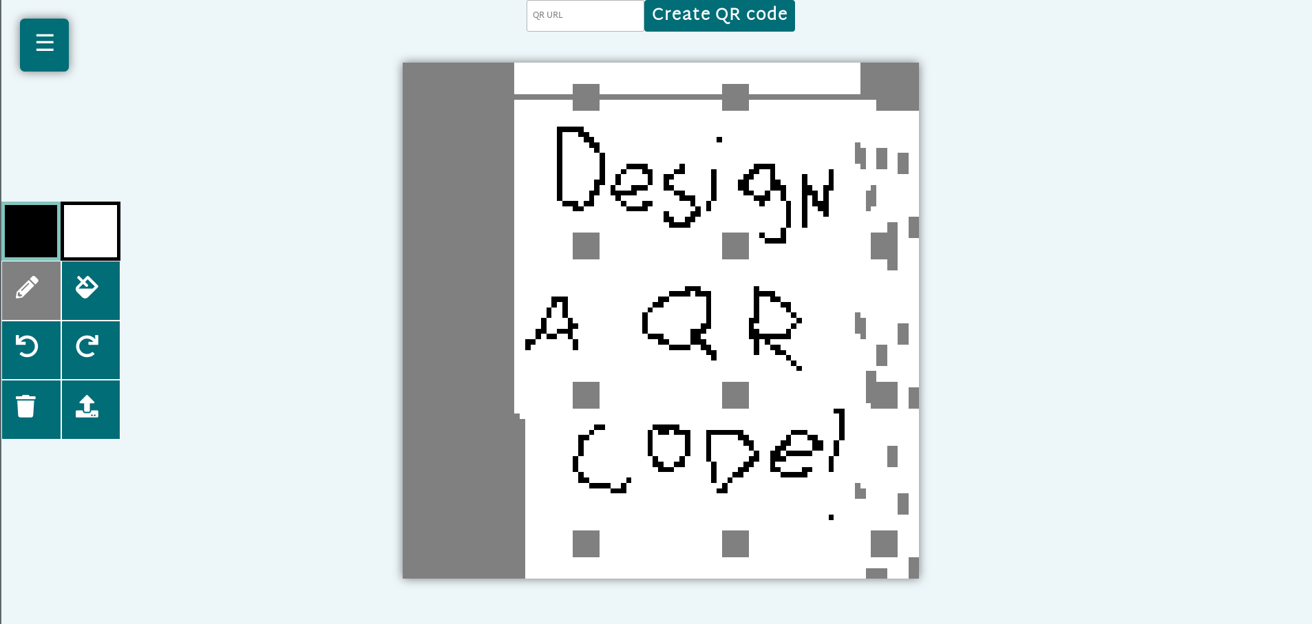 A screenshot of the editor of My-QR.art